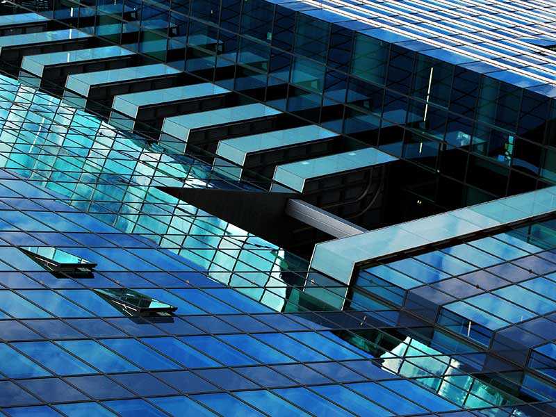 Abstraktes modernes Gebäude in Wien, Österreich